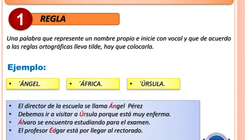 Regla de tilde en mayúsculas: nombres propios como Ángel, África y Úrsula llevan tilde.