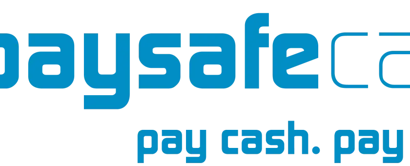 Logo paysafecard z hasłem "pay cash. pay safe.". Szybko i bezpiecznie kup paysafecard za sms.