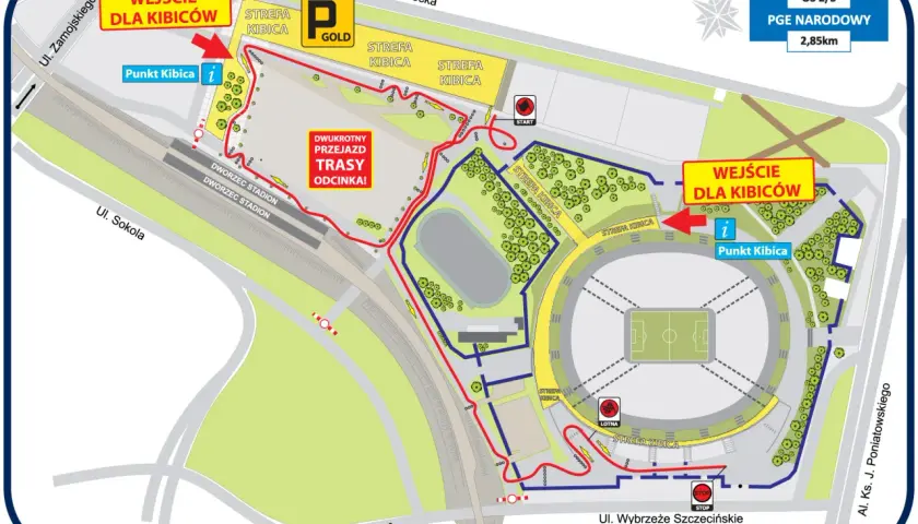 Mapa PGE Narodowego pokazuje wejścia dla kibiców i punkty informacyjne. Dowiedz się, co można wnieść na stadion narodowy, korzystając z wyznaczonych stref.
