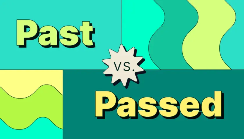 Confronto tra "Past" e "Passed", il passato semplice di "pass".