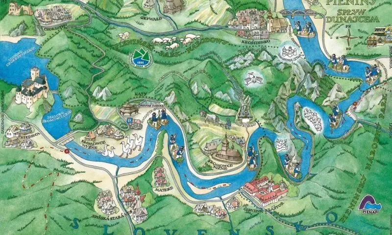 Dunajec w Pieninach: Przewodnik po atrakcjach. Spływ, szlaki, zamki