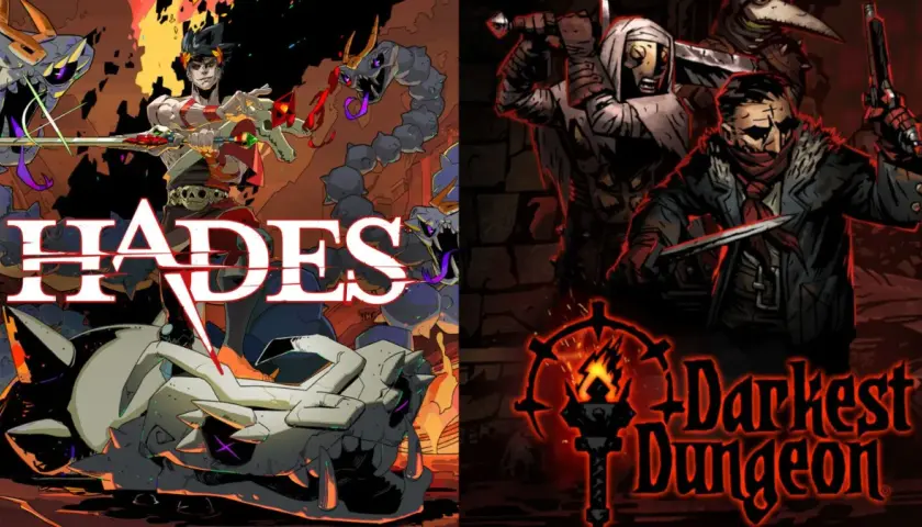 Hades i Darkest Dungeon – dwa mroczne roguelike z bohaterami walczącymi o przetrwanie.