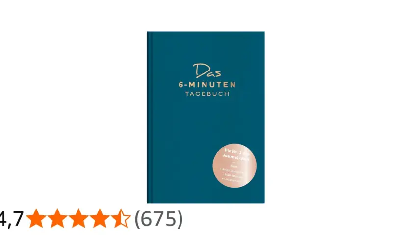 Das 6-Minuten-Tagebuch von Dominik Spenst, ein Journal für mehr Selbstbewusstsein, Lebensfreude und Gelassenheit.