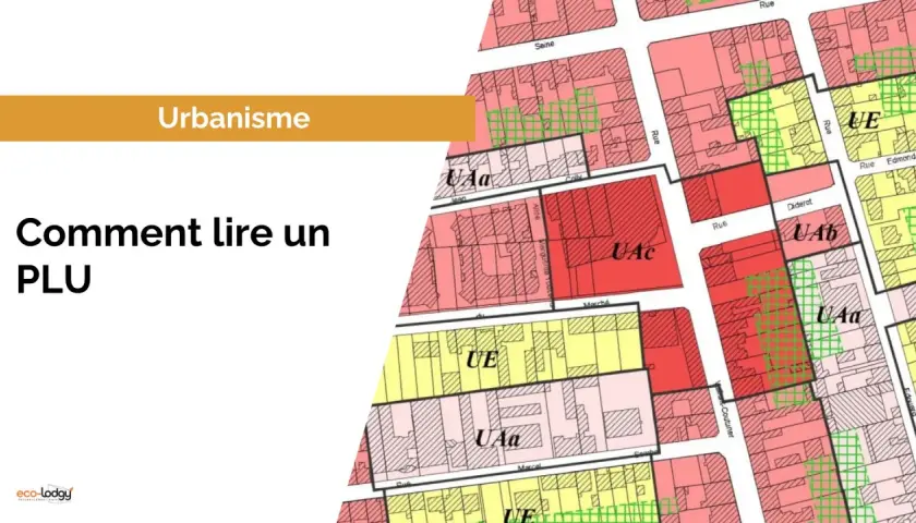 Plan de zonage urbain coloré avec des zones (UAa, UAb, UAc, UE) et des rues.