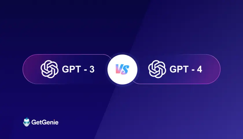 Porównanie GPT-3 vs GPT-4. Dwa modele AI, jeden symbolizuje starszą wersję, drugi nowszą.