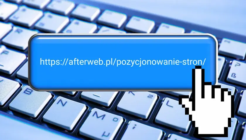 Kursor myszy wskazuje na adres strony pozycjonowanie-stron/, sugerując wymianę linków.