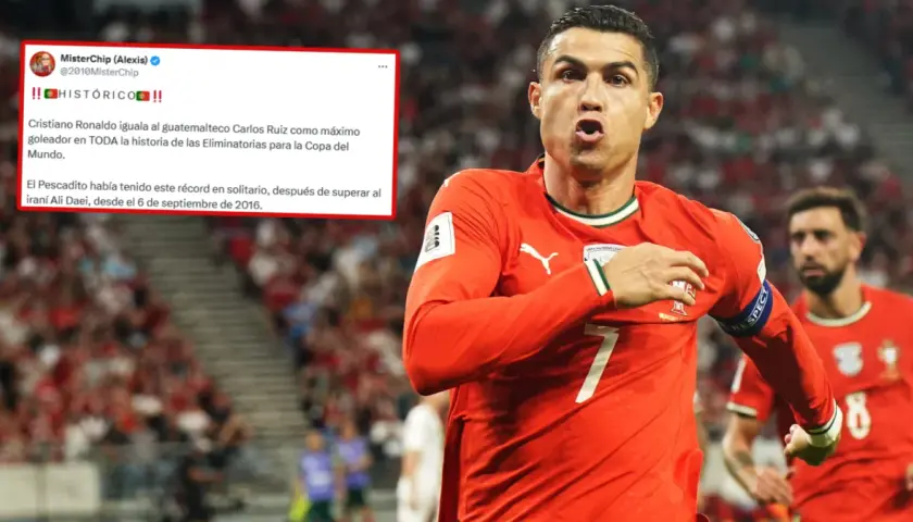 Cristiano Ronaldo, najwyższy piłkarz na świecie, świętuje historyczny gol w eliminacjach do Mistrzostw Świata.