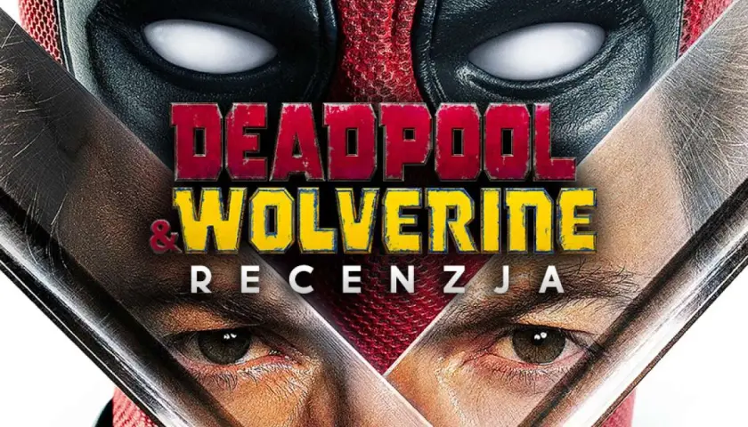 Deadpool i Wolverine w zbliżeniu, z ich ostrzami przecinającymi obraz. Zapowiedź recenzji filmu.