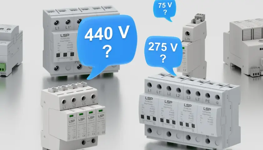 Ochronniki przepięć LSP. Czy 440 V, 275 V, czy 75 V? Kluczowe pytanie o napięcie międzyfazowe.