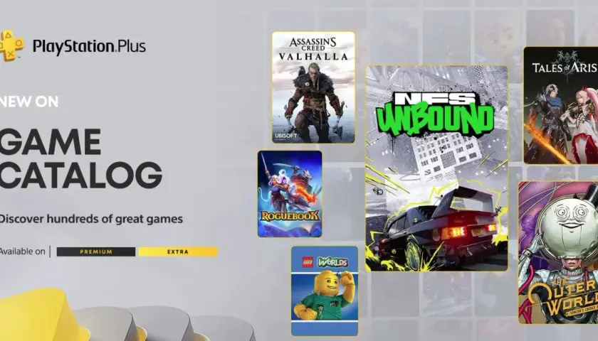 Odkryj setki gier w PlayStation Plus Extra! Assassin's Creed Valhalla, NFS Unbound i inne czekają.