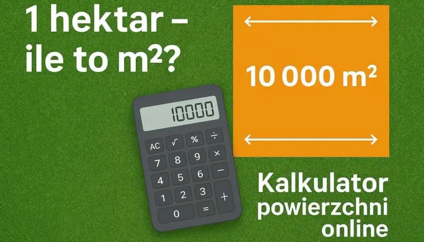 Kalkulator powierzchni online pokazuje, że 1 hektar to 10 000 m². Ta prosta relacja ułatwia zrozumienie wielkości.