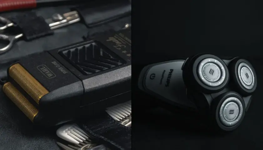 Wahl Finale, jaka golarka foliowa, obok Philips AquaTouch.