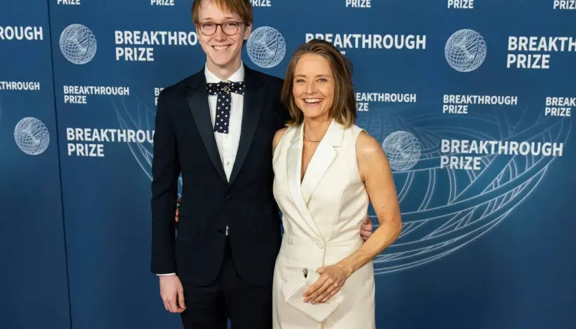 Kit Bernard Foster i Jodie Foster na gali Breakthrough Prize.