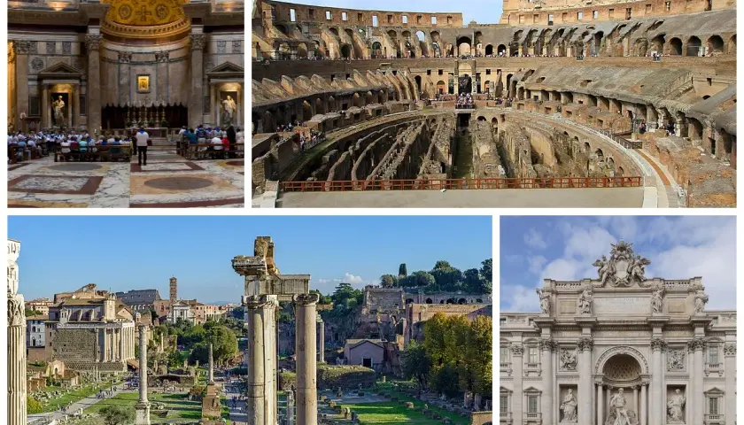Koloseum, Forum Romanum, Panteon i Fontanna di Trevi – to tylko niektóre z fascynujących miejsc, które odkryjesz, poznając rzym ciekawostki.
