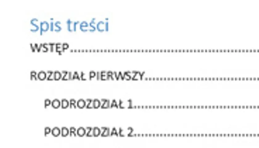 Jak zrobić automatyczny spis treści w Wordzie | Poradnik 2025
