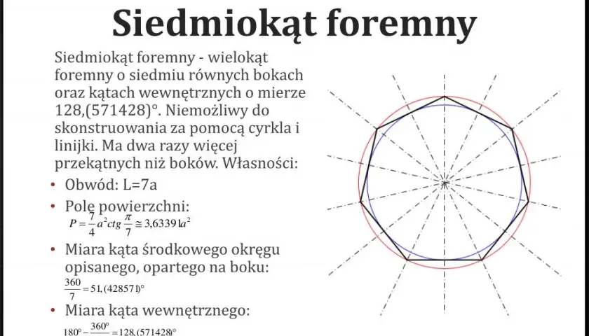 Jak narysować siedmiokąt foremny - proste metody krok po kroku