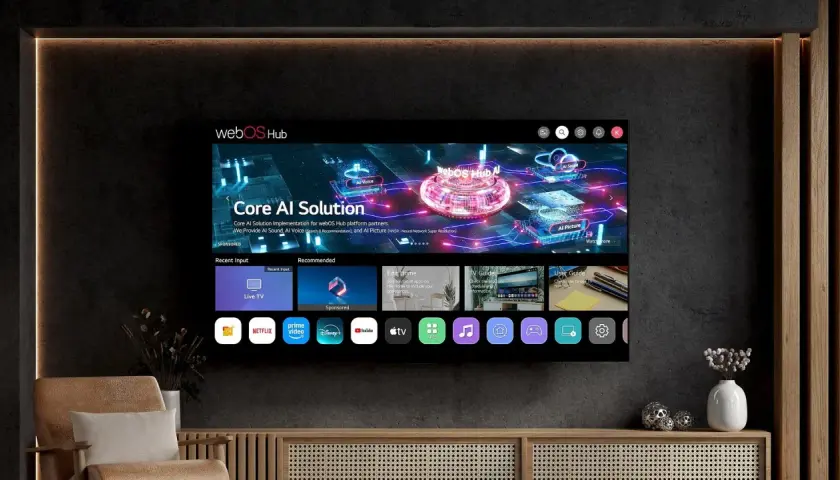 Nowa aktualizacja lg webos prezentuje Core AI Solution, ulepszając dźwięk i obraz.