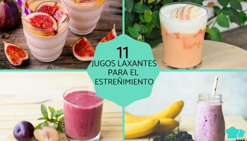 Batidos y jugos naturales para el estreñimiento: higo y plátano, ciruela, manzana y papaya, plátano y moras.