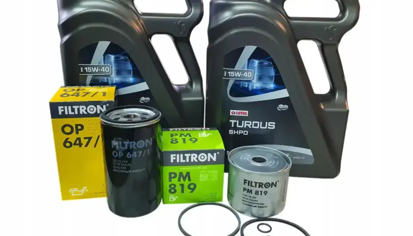 Zestaw filtrów i oleju 15W-40 do C-360. Sprawdź, ile oleju do skrzyni C 360 potrzebujesz, a tu znajdziesz wszystko.