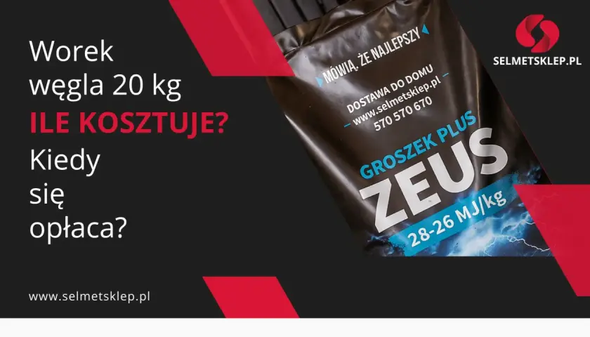 Worek węgla 20 kg - ile kosztuje i kiedy się opłaca? Groszek Plus Zeus.