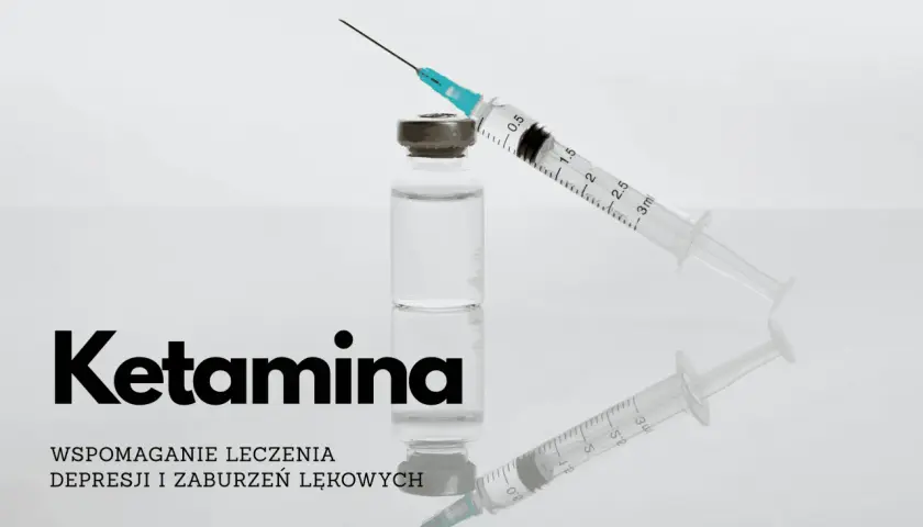 Ketamina lek: fiolka z płynem i strzykawka, wsparcie w leczeniu depresji i zaburzeń lękowych.