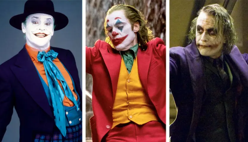 Trois visages emblématiques du Joker : Jack Nicholson, Joaquin Phoenix et Heath Ledger. Le vrai nom du Joker reste un mystère.