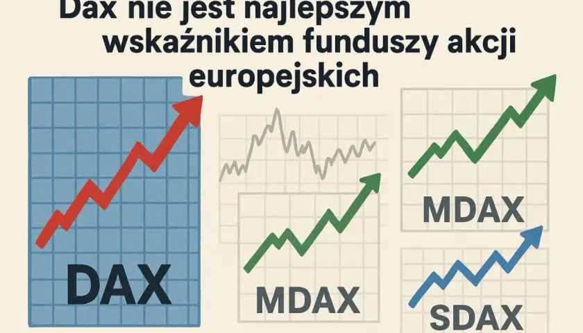 Wykresy DAX, MDAX i SDAX pokazują zmienność rynków akcji. DAX, duża giełda niemiecka, nie zawsze jest najlepszym wskaźnikiem.