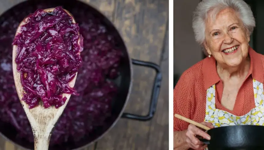 Omas klassisches Rotkohl Rezept: Ein Löffel voller lila Glück, zubereitet mit Liebe.