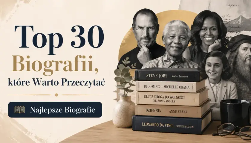 Odkryj najciekawsze biografie książki: Steve Jobs, Michelle Obama, Nelson Mandela, Anne Frank, Leonardo da Vinci. Inspirujące historie życia.