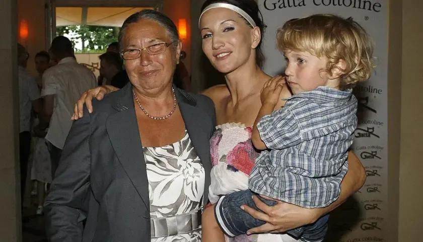 Justyna Steczkowska z synem Leosiem i mamą. To jej jedyne dziecko.