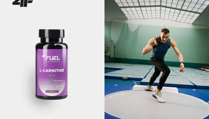 Suplement diety L-karnityna 600 mg. Kiedy brać? Idealny dla sportowców, jak ten kulomiot, by wesprzeć formę.