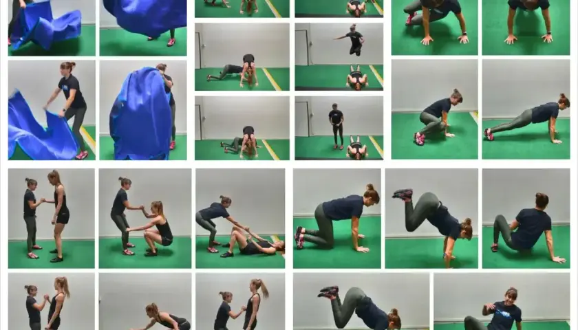 Kobiety wykonują ćwiczenia, które mogą być częścią treningu cardio. Co to jest trening cardio? To aktywność fizyczna poprawiająca wydolność sercowo-naczyniową.