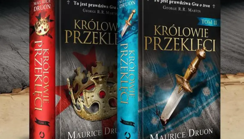 Książki historyczne dla młodzieży: "Królowie Przeklęci" Maurice'a Druona, z koroną i sztyletem, zapraszają do epickiej podróży.