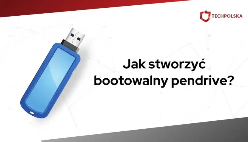Niebieski pendrive, gotowy do stworzenia bootowalny usb. Dowiedz się, jak to zrobić!