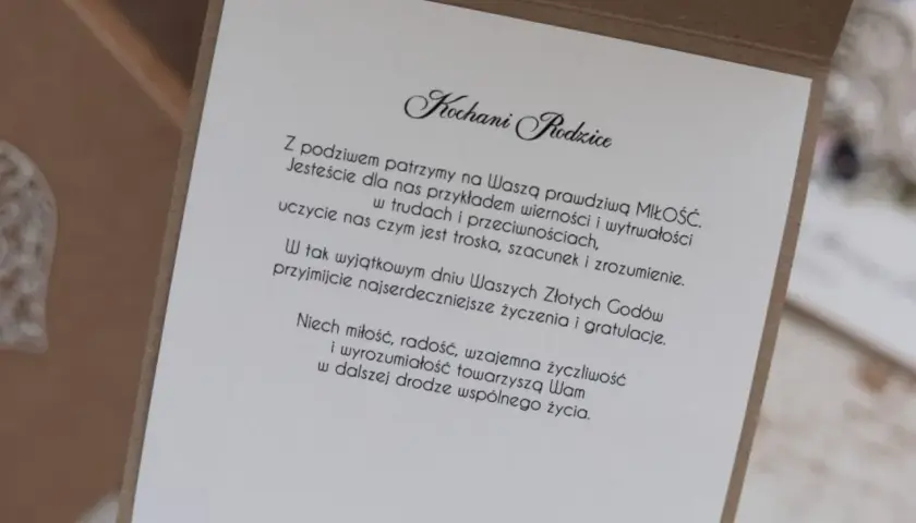 Złote Gody rodziców. Piękne życzenia na 50 rocznicę ślubu, pełne miłości i podziwu.