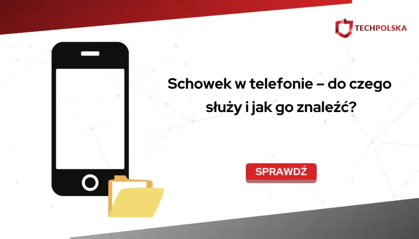 Dowiedz się, gdzie jest schowek w telefonie, do czego służy i jak go znaleźć. Ikona telefonu i folderu.