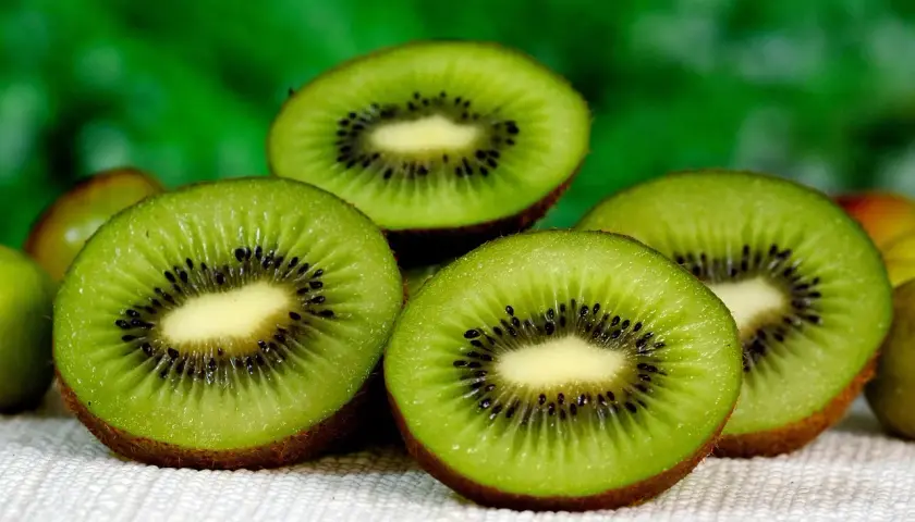 Kiwifruit slices, vibrant green with black seeds, might cause unexpected effects.