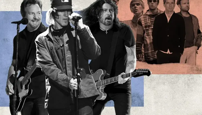 Eddie Vedder, Dave Grohl i członkowie Oasis – ikony, które tworzą najsłynniejsze utwory rockowe.