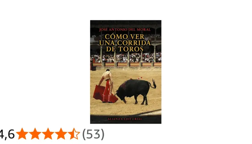 Un torero con traje de luces se enfrenta a un toro en la arena. El libro "Cómo ver una corrida de toros" explica este arte.