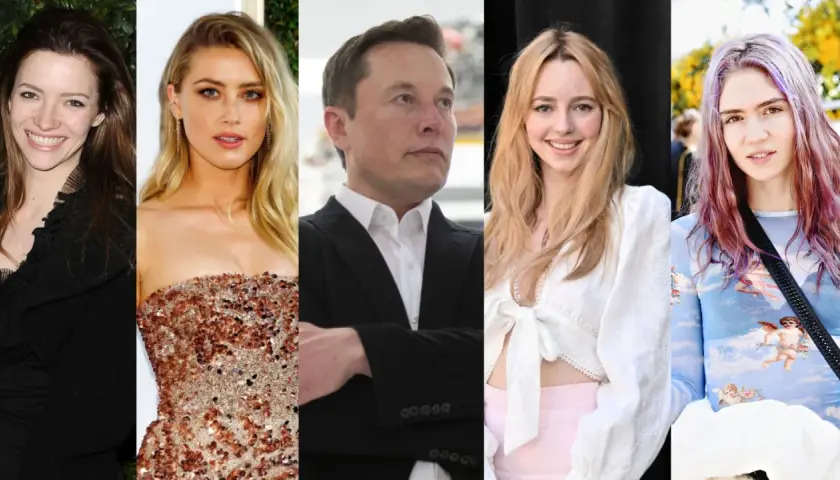 Elon Musk z żonami: Justine Wilson, Amber Heard, Grimes i inne kobiety z jego życia.
