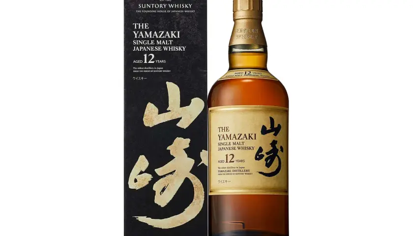 Bouteille et boîte de Yamazaki 12 ans, un whisky japonais single malt. Avis sur ce whisky Koma Fuji Gold.