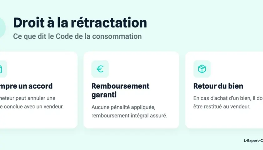 Droit à la rétractation : annuler un accord, remboursement garanti et retour du bien. Les délais de rétractation pour un achat en magasin sont expliqués.