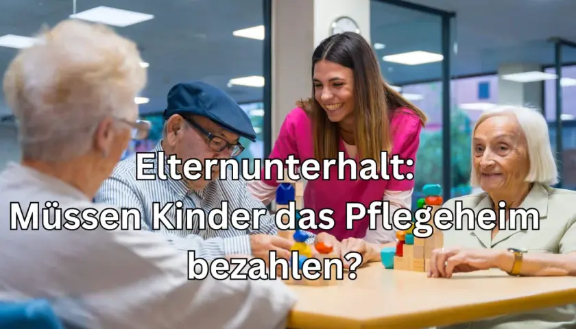 Senioren spielen mit einer Betreuerin. Die Frage nach den Pflegekosten für Kinder und ob sie für das Pflegeheim aufkommen müssen, beschäftigt viele Familien.