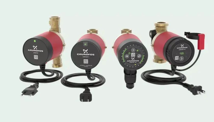 Pompa elektroniczna Grundfos Comfort. Poznaj zasadę działania i funkcje automatycznego sterowania temperaturą.