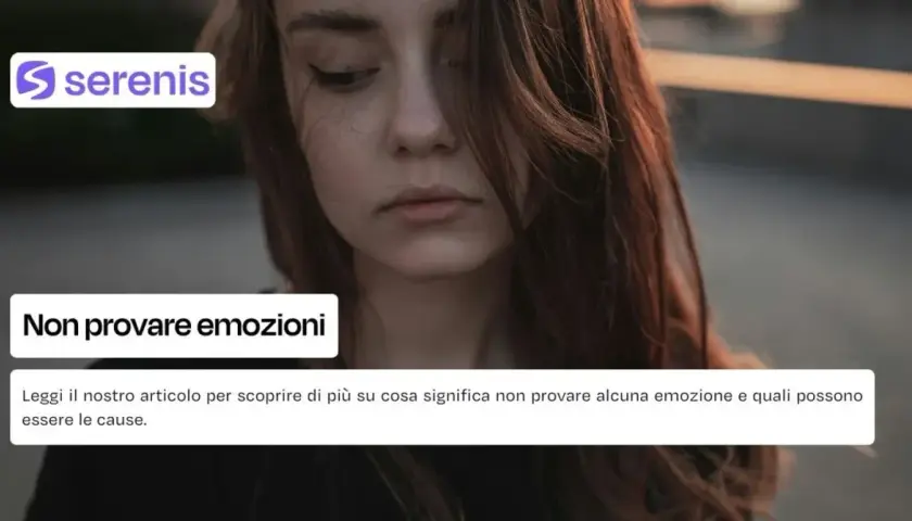 Ragazza con sguardo perso, come se improvvisamente non provasse più niente. L'articolo spiega le cause di questa apatia.