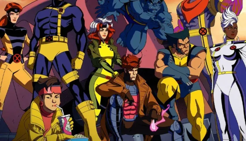 Drużyna X-Men z serialu X-Men '97 gotowa do akcji. Wszyscy w swoich ikonicznych strojach.