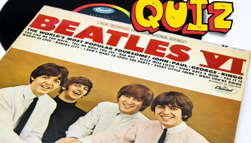 Quiz o The Beatles! Okładka albumu Beatles VI z Johnem, Paulem, Georgem i Ringo. Ciekawe fakty o zespole.