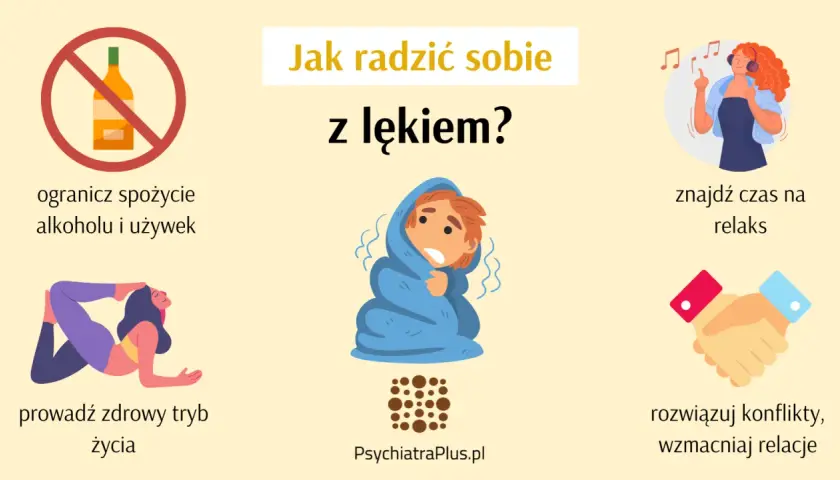 Jak radzić sobie z lękiem? Ogranicz alkohol, prowadź zdrowy tryb życia, znajdź czas na relaks i rozwiązuj konflikty.