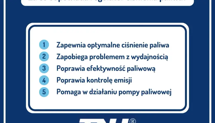 Uszkodzony regulator ciśnienia paliwa objawy: zapewnia optymalne ciśnienie, zapobiega problemom z wydajnością, poprawia efektywność paliwową i kontrolę emisji.