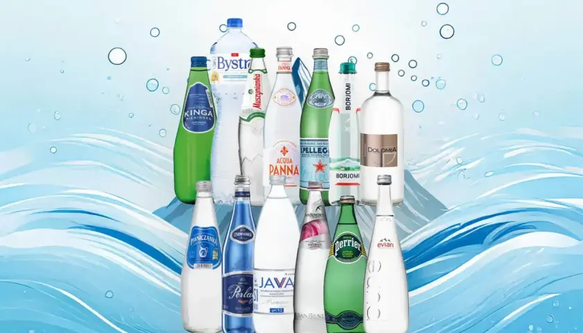 Woda źródlana czy mineralna? Kolekcja butelek z wodą: Kinga, Bystra, Perrier, Evian i inne.